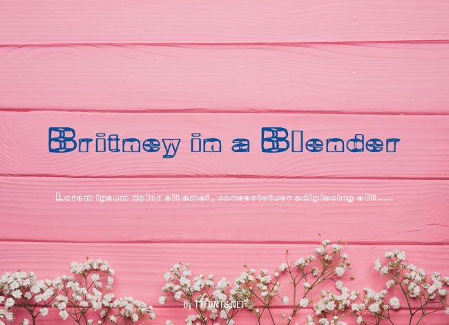 Britney in a Blender example